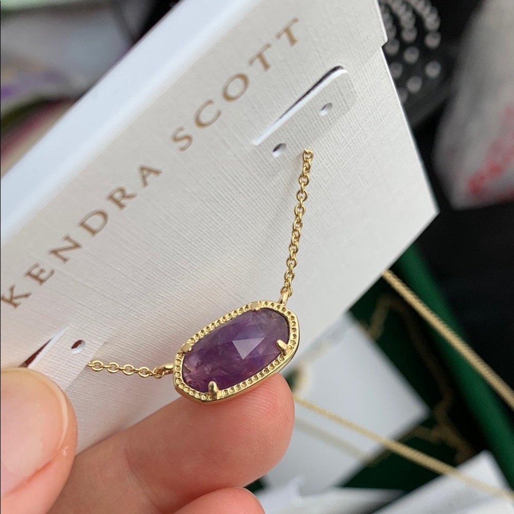 Kendra Scott Gold and Purple Necklace